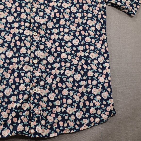 Just Junkies Mens Button Up Shirt Floral Pattern with Bird Patches OOAK - Picture 11 of 12